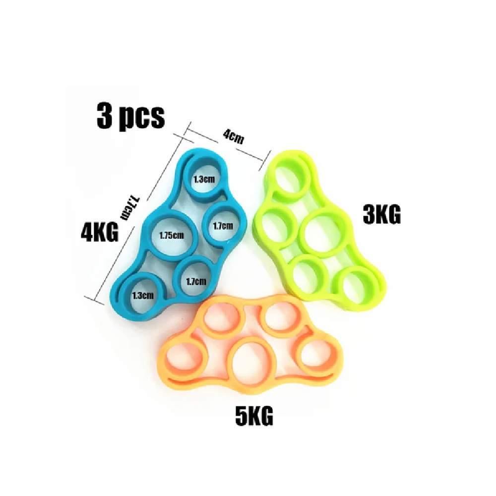 Vista 6 de Banda Elastica x3 Fortalece Mano Dedos - COLOR: MULTICOLOR